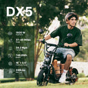 iScooter DX5 Electric Scooter with Seat & Large Basket - Moped Style